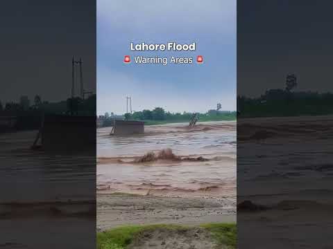 Lahore Flood Warning Areas #flood2025 #redalert #flooding #lahoreflood #flood