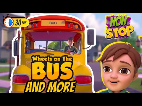 Wheels On The Bus + More BBTV Nursery Rhymes & Kids Songs #learn #rhymes #colors #abcd #poems #fun