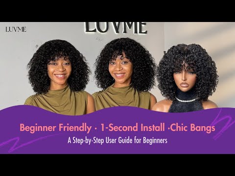 Step-by-Step User Guide for Beginners💜This wig with bangs is your throw-on-and-slay go-to.#luvmehair
