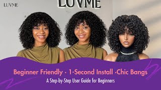 Step-by-Step User Guide for Beginners💜This wig with bangs is your throw-on-and-slay go-to.#luvmehair