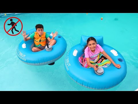 Heidi y Zidane muestran las reglas de seguridad en la piscina: ¡Mantente seguro | Heidi y Zidane