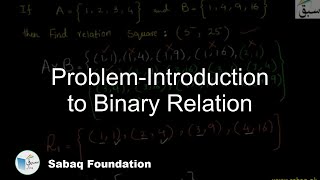 Problem-Introduction to Binary Relation