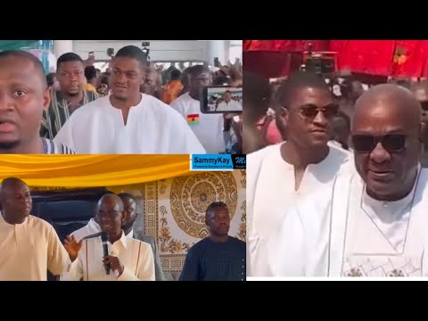 Son of Prez John Mahama ( Sharaf Mahama) steals show as her dad visits Obambour ‘s church