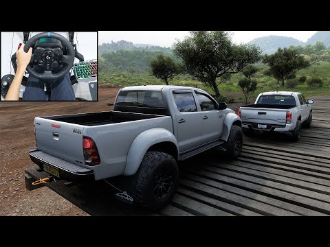 Toyota Hilux & Toyota Tacoma - Forza Horizon 5 | Logitech g923 gameplay