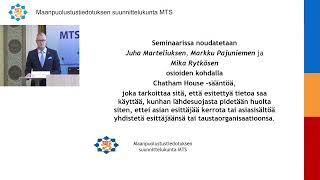 MTS:n ulko- ja turvallisuuspoliittinen journalistiseminaari 11.12.2025