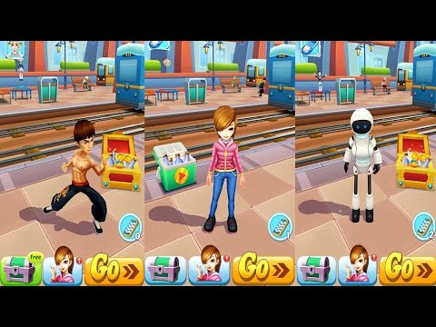 Subway Princess Run Game : 3 Characters Run - Bruce Lee, Lucy, Frank | Best Android/iOS Gameplay HD