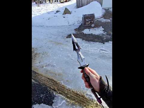 Retractable rope dart #knifethrowing