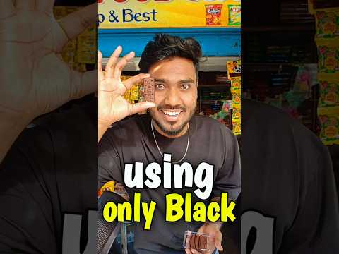 Using Only Black things for 24 Hours 😱 #challenge #foodchallenge