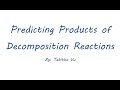 Diatomic Elements and Decomposition Reactions