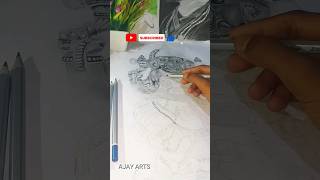 🔥☠️HYPER REALISTIC GANESH JI DRAWING #VIRAL #SHORTS #SHORTSFEED  #SANJUARTS #1KVIEWS #1KREACH