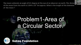 Problem1-Area of a Circular Sector.