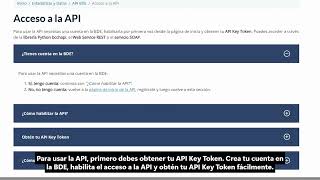 Tutorial API para Base de Datos Estadísticos