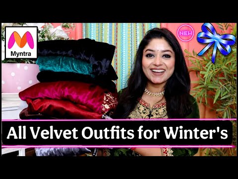 Myntra Haul All velvet styles kurti, bottom, top, skirt on sale Affordable haul / shop with Vaishali