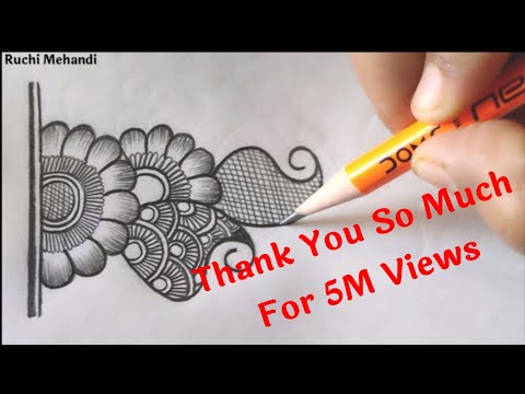 New Beautiful Mehandi Design For Hand's || Pencil Shading Mehandi Design || Ruchi Mehandi 2021