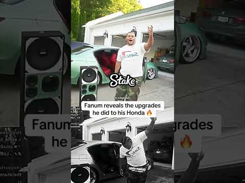 Fanum reveals the upgrades he did to his Honda 🔥 #fanum #shorts