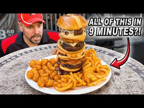 Trying to Set a New Bunganut Pig 5-Patty Stacked Burger Challenge Record in Franklin, Tennessee!!