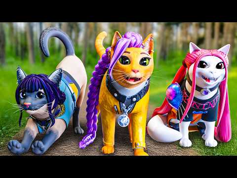 RUMI, MIRA & ZOEY Turn Into CATS! KPop Demon Hunters Animation