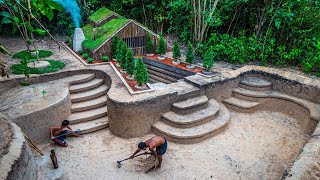 100 Days How I Built My Dream Underground Waterslide Park in Underground House [ Episode 2 ]