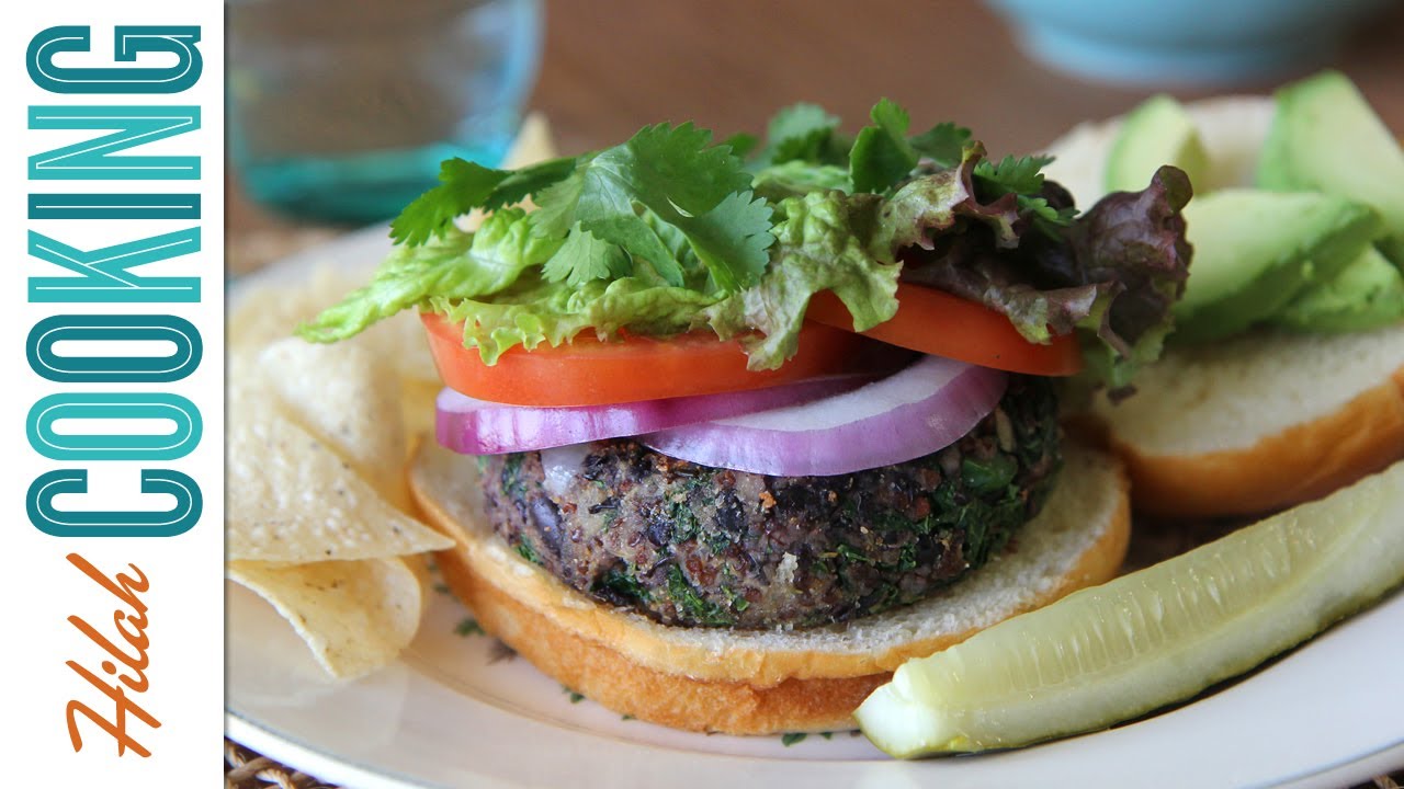 How to Make Black Bean Quinoa Burgers - Hilah Cooking