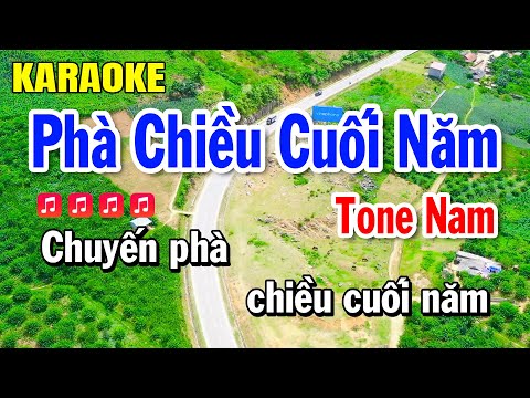 Phà Chiều Cuối Năm Karaoke Tone Nam Nhạc Sống Mới Nhất | Huỳnh Lê