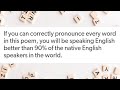 English Language Pronunciation Challenges