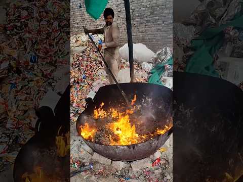Waste Plastic Bags Converting into Plastic Material #ytshorts #asmr #fyp