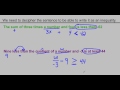Solving Two Step Inequality Word Problems