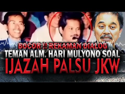 GEGER.! REKAMAN SUARA SOAL IJAZAH PALSU JOKOWI BOCOR KE PUBLIK TEMAN ALM HARI MULYONO BUKA SUARA.
