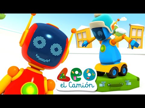 Leo el Camión - Me encanta el invierno - Diversión en la nieve con Leo the Truck y los robots