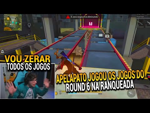 REAÇÃO DO APELAPATO AO JOGAR OS MODOS DO ROUND 6 NA RANQUEADA DO FREE FIRE