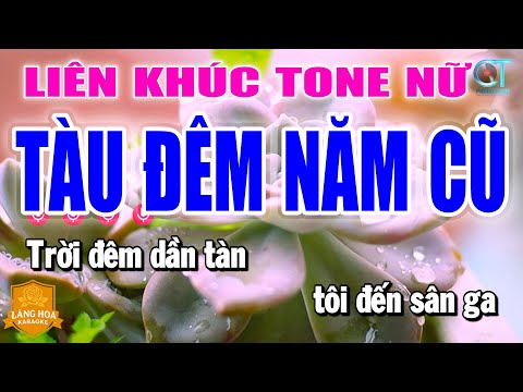 Liên Khúc Karaoke Tone Nữ Tàu Đêm Năm Cũ Nhạc Sống Dễ Hát 2025