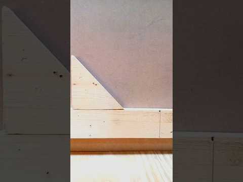How Is Fitting Wood in a Triangle Corner This Easy? #howto #easy #woodworking #shorts