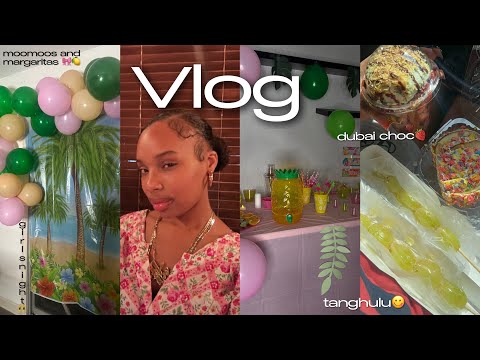 Girls Night Prep + Natural Hair + Trying Viral TikTok Snacks, Dubai Choc, Tanghulu + Life In My 20s
