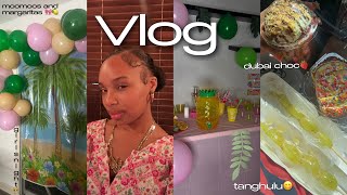 Girls Night Prep + Natural Hair + Trying Viral TikTok Snacks, Dubai Choc, Tanghulu + Life In My 20s