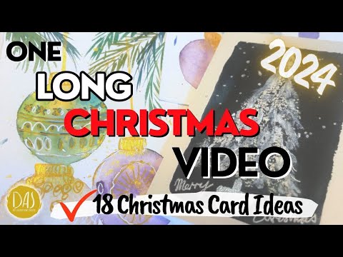 Deep Dive into Christmas! 4 HRS of Easy Watercolor Christmas Cards to Paint and Relax With in 2024