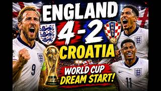 🏆 England's World Cup Dream Begins! | 4-2 Croatia Reaction
