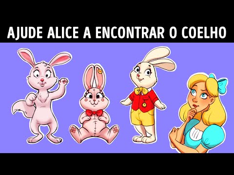 Decifre Vários Enigmas para Ajudar Alice a Escapar do País das Maravilhas