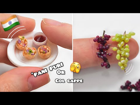 Making Miniature Polymer Clay Food Art | SNACKS | Strawberrypuffcake