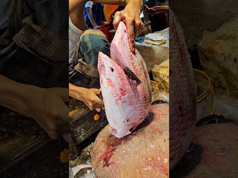 Amazing Bhetki Fish Cutting Skills In Bangladesh Fish Market By Expert Cutter #shorts