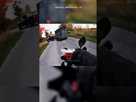 Truck Driver Almost KILLS Biker… Then Says THIS! 😱 @sonic_bandicoot - IG