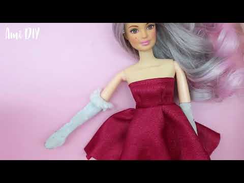 fixing dolls nedd help- doll dress DIY tutorial #diyminiatureideas #barbidollmakeover #barbiedolls