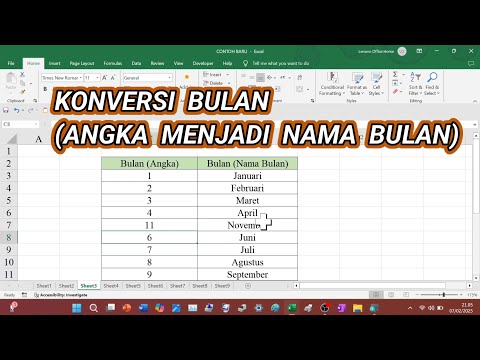 Cara Mengubah (Konversi) Bulan Dalam Bentuk Angka Menjadi Nama Bulan di Excel