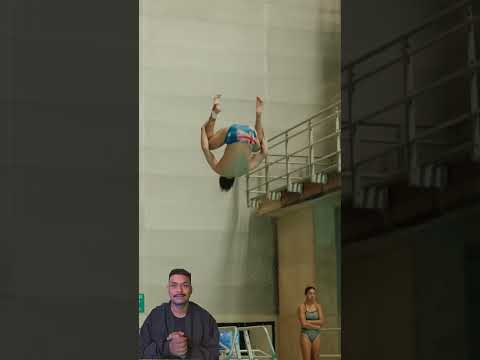 Viral Swimming Jump Stunt + Girl Acting Stupid in Pool Dress! #shortfeed #shorts #trending