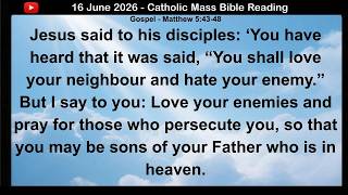 16 June  2026 Catholic Mass Bible Reading