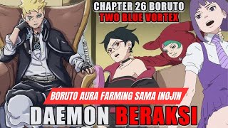 Boruto Ch. 26 TBV !!! Boruto Aura Farming sambil duduk skena Itachi, Daemon Cekik Sarada dan Sumire