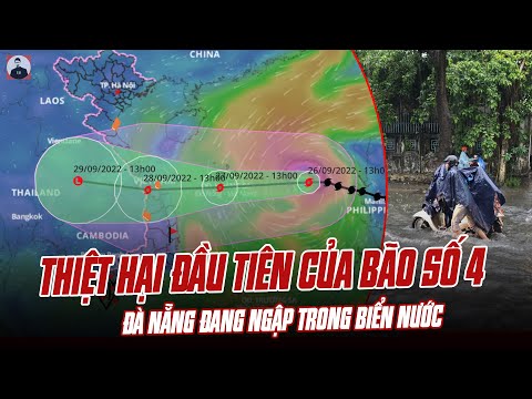 NHỮNG THIỆT HẠI ĐẦU TIÊN CỦA BÃO SỐ 4: ĐÀ NẴNG ĐANG NGẬP TRONG BIỂN NƯỚC