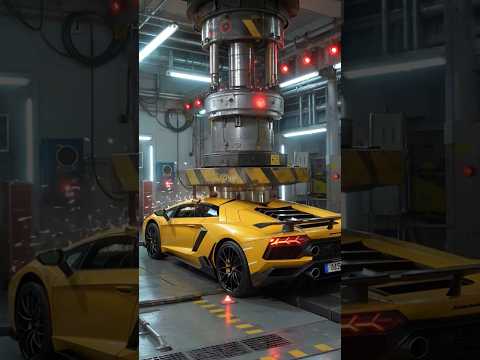 Lamborghini under hydraulic press #shorts #viral #crush