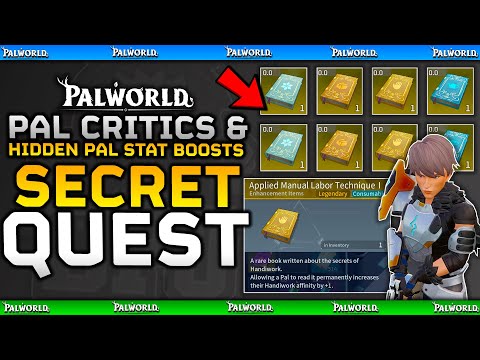 SECRET QUEST TO RAISE PAL STATS - Arrogant Pal Critics & Applied Technique Books - Palworld Feybreak