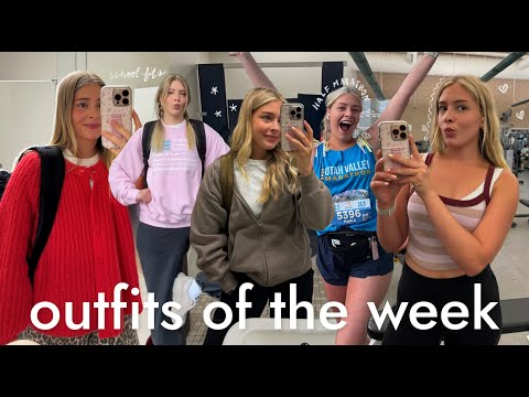 my outfits of the week! (what I wear to school, marathon, gym)