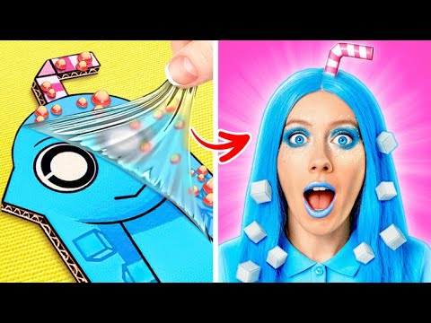Cómo ser Sprunki AQUA 🧊💄 *Gran cambio de look Sprunki en casa*